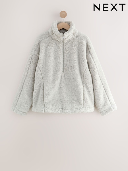 Grau - Borg Half Zip Fleece (F60647) | 41 €