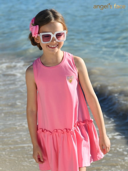 Angels Face Pink Navigator Printed Wings Dress (F60681) | 447 LEI - 484 LEI