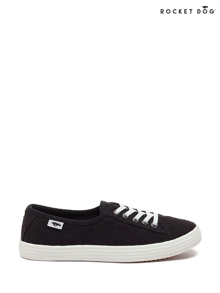 Rocket Dog Chow Elsie Eyelet Black Trainers (F60755) | €49