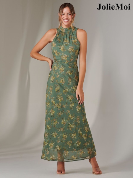 Vihreä - Jolie Moi Chiffon Maxi Dress (F60766) | €118