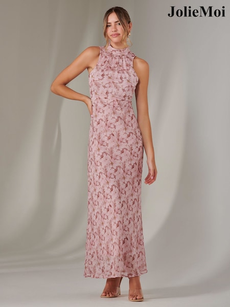 Vaaleanpunainen - Jolie Moi Chiffon Maxi Dress (F60786) | €118