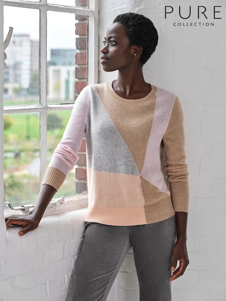 Pure Collection Gassato Diagonal Intarsia Sweater (F60818) | €185