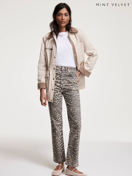 Mint Velvet Leopard Print Slim Jeans (F60903) | €124