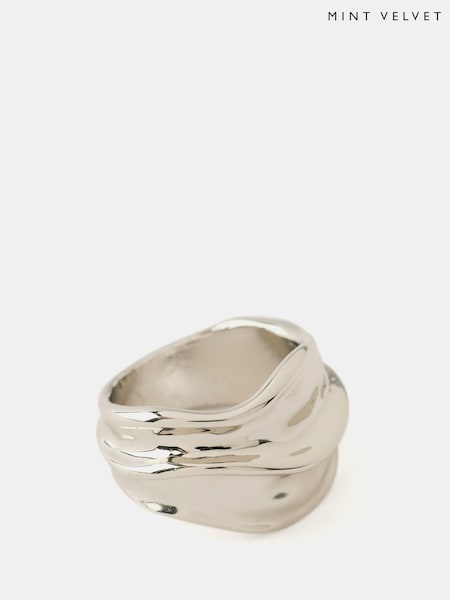 Mint Velvet Silver Tone Statement Ring (F60919) | €36
