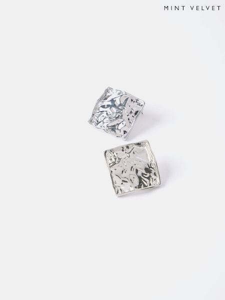 Mint Velvet Tone Textured Square Earrings (F60946) | €39