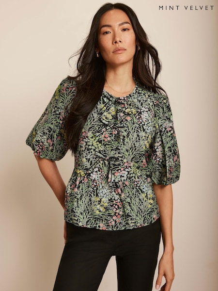 Mint Velvet Floral Print Tie Top (F60956) | 136 €