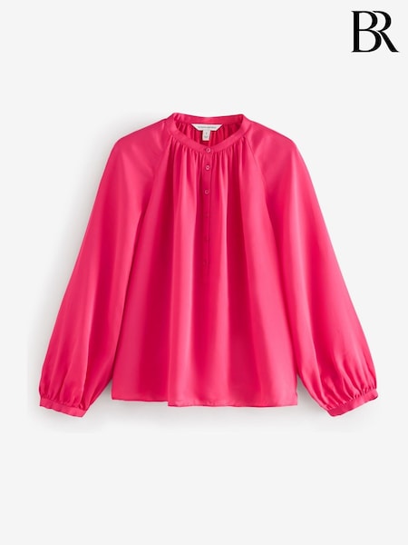 Vaaleanpunainen - Banana Republic Dolman Sleeve Shirred Pusero (F60997) | €165