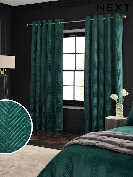 Green Madison Super Thermal Eyelet Curtains (F61010) | €107 - €284