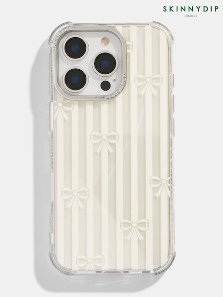 Skinnydip Bow Stripe iPhone 15 Plus Case (F61070) | 125 QAR