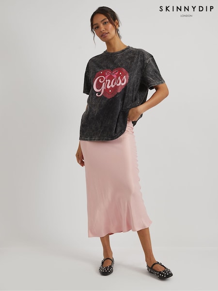 Skinnydip Grey Gross T-Shirt in Acid Wash (F61244) | $38