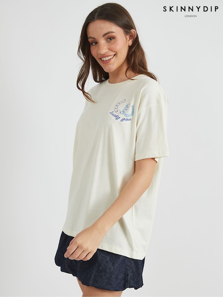 Skinnydip Nude Giddy Up Sweetheart T-Shirt (F61261) | €48