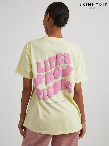Skinnydip Yellow Lifes No Picnic T-Shirt (F61325) | €29