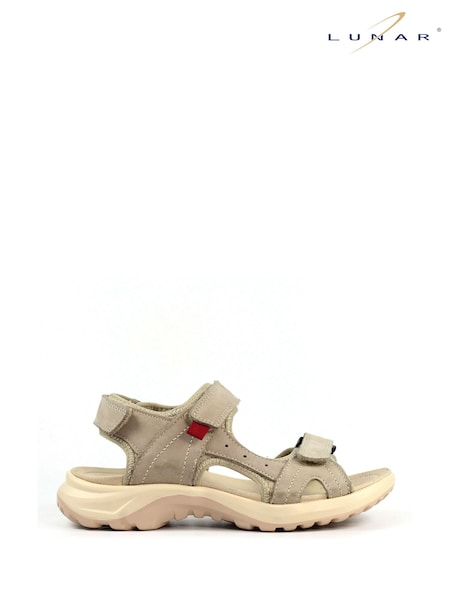 Lunar Cream LD Riviera Beige Leather Sandals (F61398) | €58