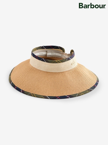 Barbour® Natural Elsdon Crochet Packable 100% Cotton Visor (F61405) | €69