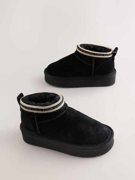 Baker by Ted Baker Girls Cosy Suede Slipper Boots (F61437) | €48 - €51