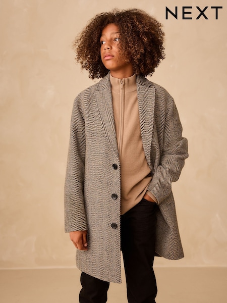 Grey Overcoat (3-16yrs) (F61442) | R$ 315 - R$ 410