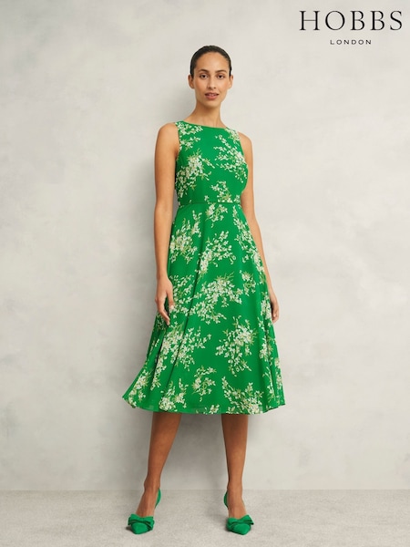 Hobbs Green Petite Carly Dress (F61502) | €216