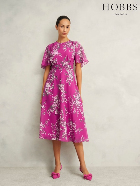 Hobbs Pink Bronwyn Dress (F61505) | €420