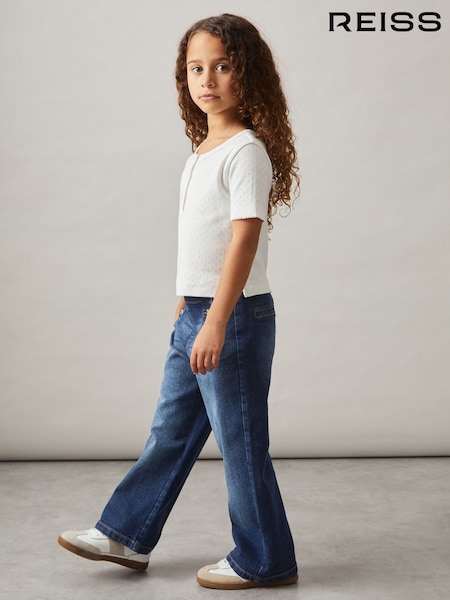 Reiss Blue Carmelle Straight-Leg Sailor Jeans (F61547) | €80