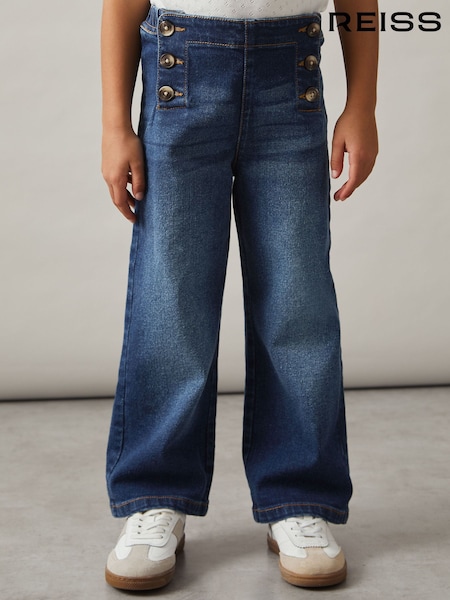 Reiss Blue Carmelle Straight-Leg Sailor Jeans (F61561) | €85