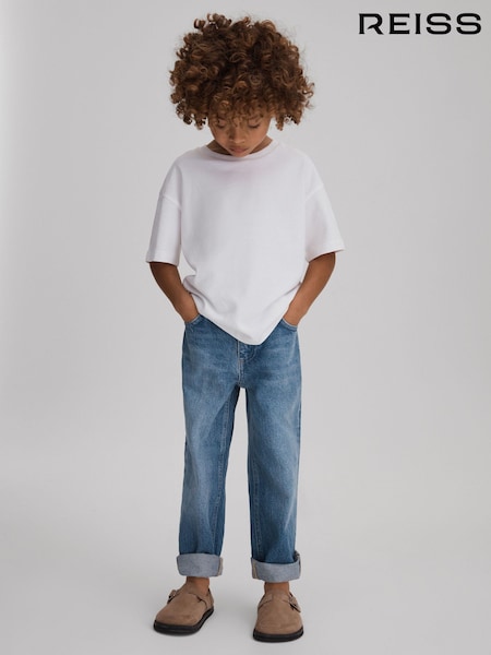 Reiss Mid Blue Wash Ronnie 9-13 yrs Relaxed-Fit Jeans (F61572) | €77