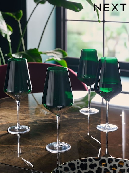 Set of 4 Belgravia Crystal Tapered Wine Glasses (F61582) | € 30
