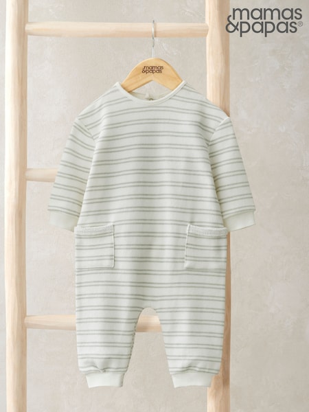 Mamas & Papas Blue Stripe Romper (F61681) | €25