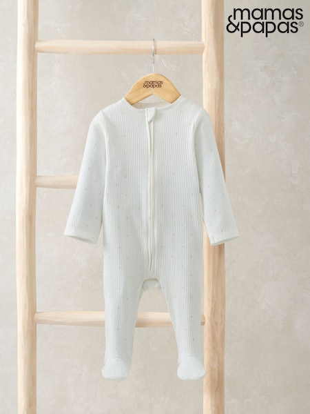 Mamas & Papas Spot Print White Sleepsuit (F61704) | 25 €