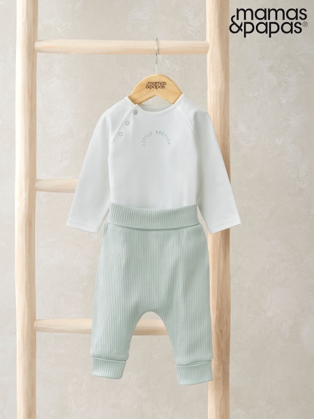 Mamas & Papas Green Little Brother Bodysuit & Leggings Set (F61705) | 28 €