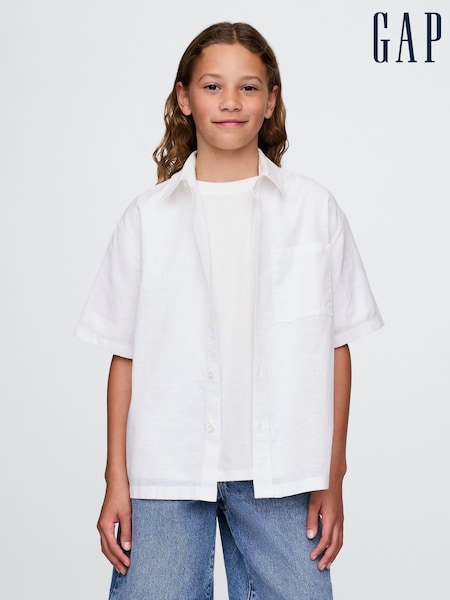 Valkoinen - Gap Pellava-Cotton Relaxed Paidat (4-13v.) (F61729) | €35