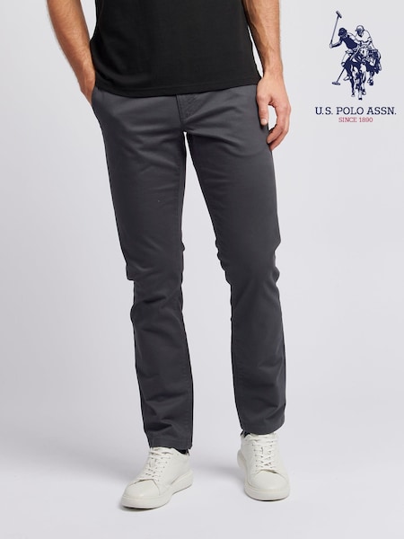 U.S. Polo Assn. Light Grey Mens Classic Chinos Trousers (F61781) | €83