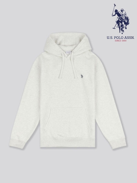 U.S. Polo Assn. Grey Mens Double Horsemen Herringbone Hoodie (F61787) | €113