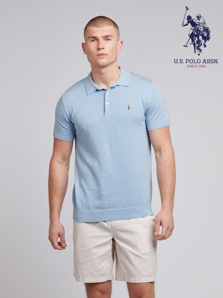 U.S. Polo Assn. navy Blue Mens Combed 100% Cotton Polo Shirt (F61804) | R$ 495