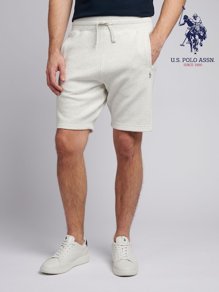 U.S. Polo Assn. Grey Mens Double Horsemen Herringbone Sweat Shorts (F61840) | €77