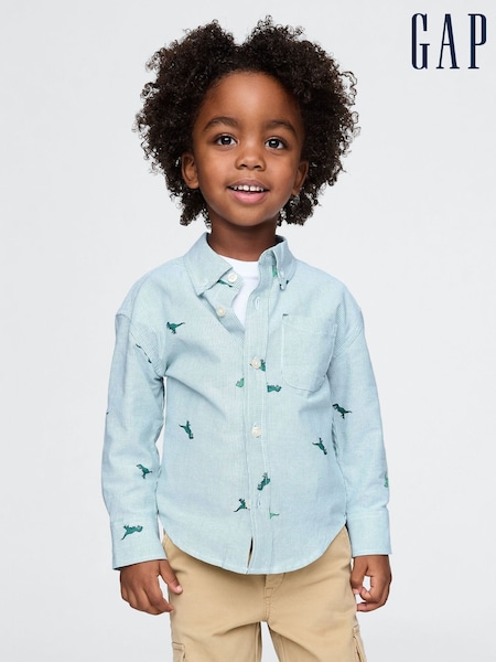 Gap Blue Striped Oxford Oversized Shirt (6mths-5yrs) (F61955) | kr257
