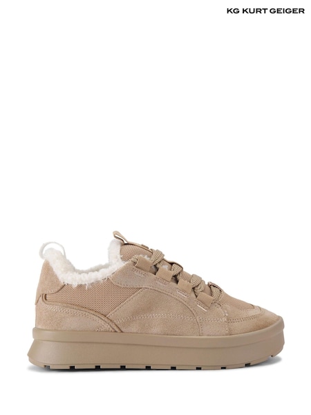 Kg Kurt Geiger Natural Camel Kiara Trainers (F61969) | 672 LEI