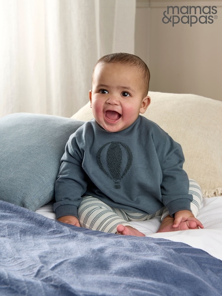 Mamas & Papas Blue Sweatshirt And Leggings Set (F62141) | R$ 245