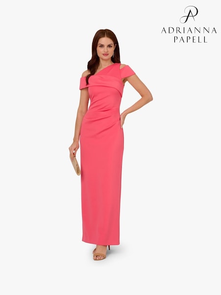 Adrianna Papell Pink Asymmetrical Drape Gown (F62212) | 11,956 UAH