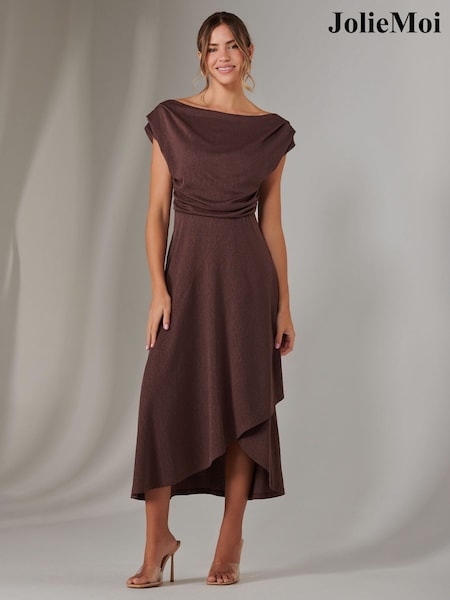 Braun - Jolie Moi Asymmetric Drape Midi Dress (F62243) | 106 €