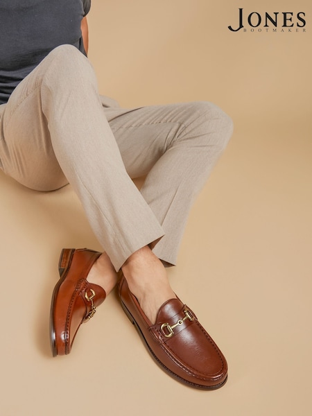 טבעי - Jones Bootmaker Roan Leather Slip-on Shoes (F62256) | ‏553‏₪
