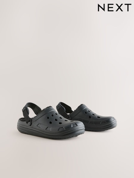 Black Borg Lined Mules (F62355) | R$ 190