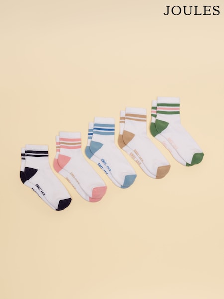 Joules Volley White 5 Pack Tennis Socks (F62363) | R$ 195