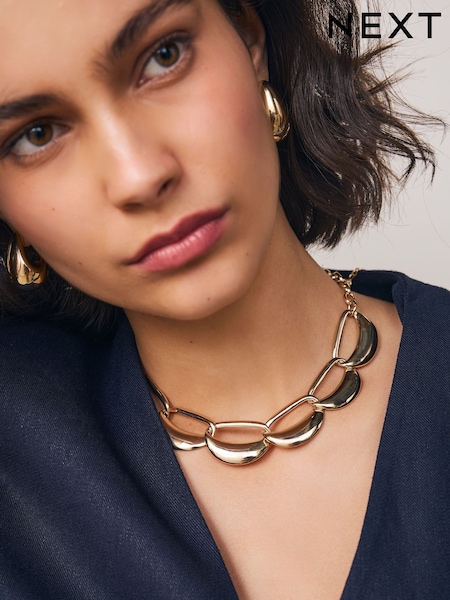 Gold Tone Open Link Collar Necklace (F62429) | €23.50