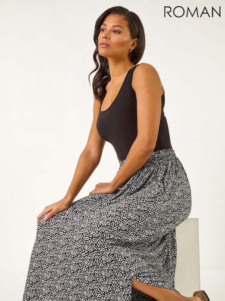 Roman Animal Print Hareem Stretch Skirt (F62437) | ‏251‏₪