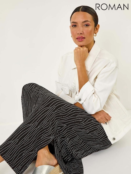 Roman Swirl and Spot Print A-line Skirt (F62489) | ‏264‏₪