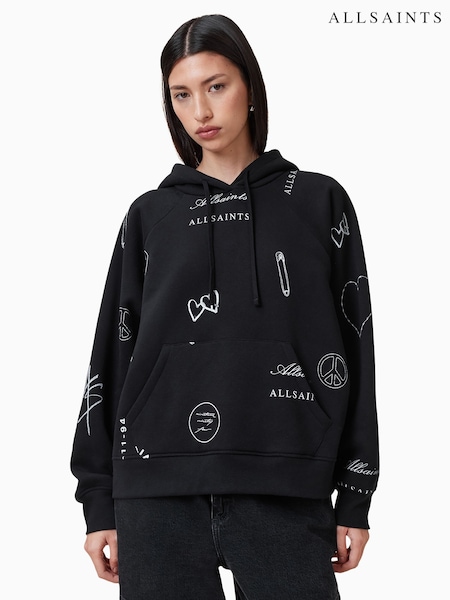 AllSaints Black Stina Talon Hoodie (F62544) | €178