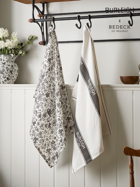 Burleigh X Bedeck Of Belfast 2 Pack Regal Peacock Tea Towels (F62705) | R$ 180