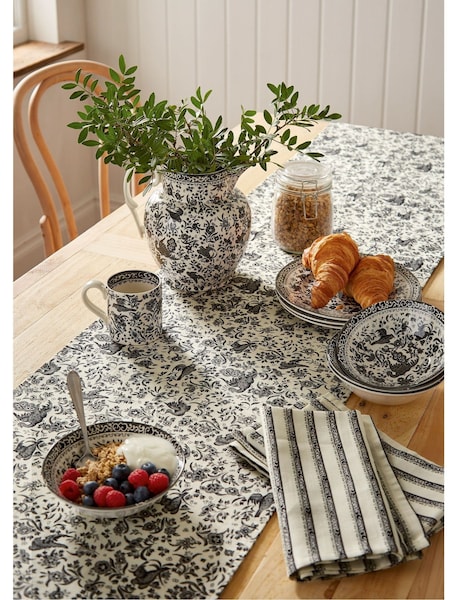 Burleigh X Bedeck Of Belfast Charcoal Regal Peacock Napkins 4 Pk (F62746) | $33