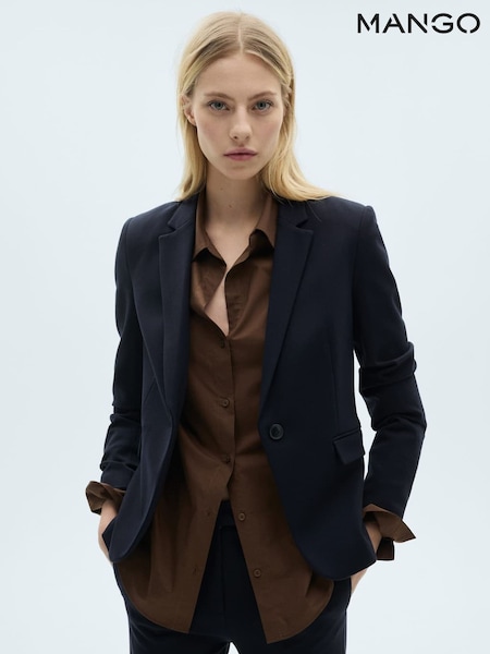 Mango Blue Suit Jacket With Pockets (F62806) | €63