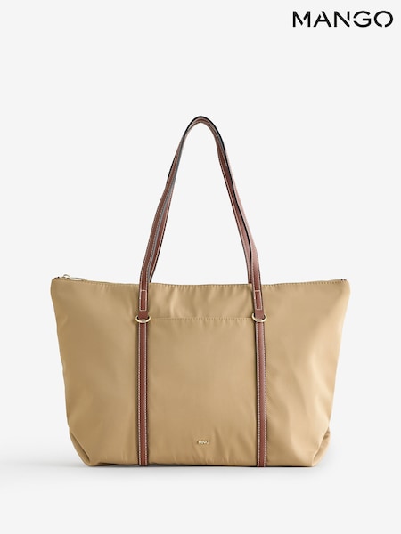 Mango Brown Shopper Bag With Double Handle (F62821) | €33